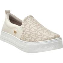 Tênis Slip On Plataforma Monograma Tendência Moda 027-007 Via Marte