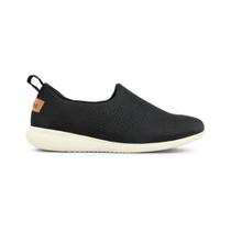 Tênis Slip On Preto Elastano Laser Usaflex