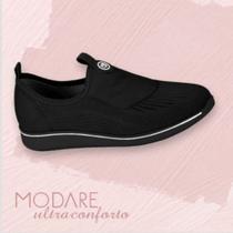 Tênis Slip On Preto Modare Ultra Conforto S696