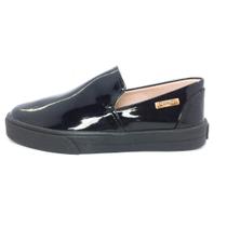 Tênis Slip On Quality Shoes Feminino 004 Verniz Preto Sola Preta