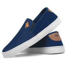 Tênis Slip-on Sapatênis Casual Masculino Calce Fácil Bordado e Costurado Tênis Slip-on Sapatênis Casual Masculino Calce Fácil Bordado e Costurado