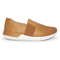 Tênis slip on usaflex couro feminino ah1713