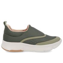 Tênis Slip On Verde Elastano Detalhes