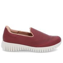 Tênis Slip On Vermelho Couro