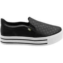 Tênis Slip On Via Marte Line Napa Flat Casual Feminina Tênis Slip On Via Marte Line Napa Flat Casual Feminina