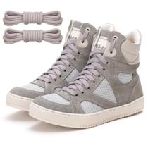 Tenis Sneaker Botinha Cano Alto Unissex Fitness Cinza Tenis Sneaker Botinha Cano Alto Unissex Fitness Cinza