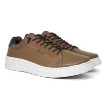 Tênis Sneaker Ferracini 24h Quest Casual Couro Confortável com Cadarço Elástico 9751-617