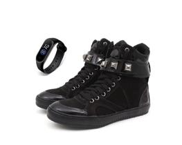 Tenis Sneaker Fitness Feminino Botinha Academia Couro + Relógio