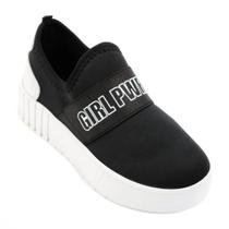 Tênis Sola Alta Sem Cadarço Infantil Feminino - Bloompy