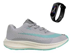 Tênis Speed Unissex Corrida Treino Academia + Relógio Led