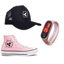 Tênis Star Boné E Relógio Kit Do Naruto Selo Tênis Star Boné E Relógio Kit Do Naruto Selo