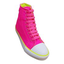 Tenis Star Neon Canvas Pink Infantil All Colored Fácil Calce Cano Alto Old