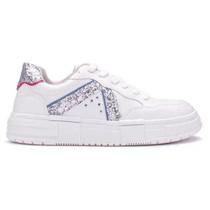 Tenis Sua Cia Glitter Recortes Branco - Branco/prata BCO/PRATA