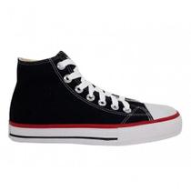 Tenis Super Star Cano Longo Lona Empire PRETO/BRANCO