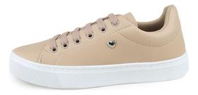 Tênis Tamanho Grande Casual Feminino Sintético Nude Estiloso Tênis Tamanho Grande Casual Feminino Sintético Nude Estiloso