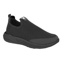 Tênis Tecido Slip on Menino Molekinho Preto/ Preto