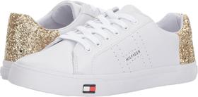 Tênis Tommy Hilfiger Lune branco/dourado para mulheres