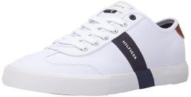 Tênis Tommy Hilfiger Pandora para homens branco/azul/mocha 137