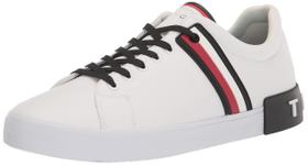 Tênis Tommy Hilfiger Ramus para homens branco/preto tamanho 8.5