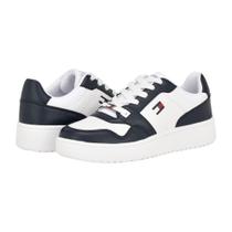 Tênis Tommy Hilfiger Twigye feminino branco/azul marinho tamanho 8