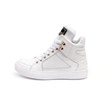 Tenis Top Fitness Academia Treino Exercício Funcional Botinha Cano Alto Branco Tenis Top Fitness Academia Treino Exercício Funcional Botinha Cano Alto Branco