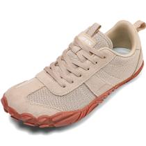 Tênis UBFEN, sapatos descalços para mulheres/homens, marrom claro, tamanho 36