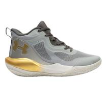 Tênis Under Armour Bankshot Basquete Cinza e Dourado - Masculino