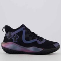 Tênis Under Armour Bankshot SE Preto e Roxo Tênis Under Armour Bankshot SE Preto e Roxo