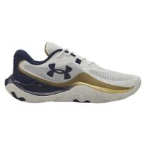 Tênis Under Armour Buzzer 2 Branco/Dourado/Marinho Tênis Under Armour Buzzer 2 Branco/Dourado/Marinho