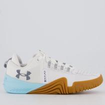 Tênis Under Armour Tribase Reign 6 Feminino Branco e Cinza Tênis Under Armour Tribase Reign 6 Feminino Branco e Cinza