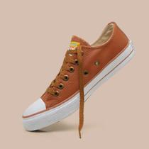 Tenis Unissex All Em Couro Tradicional Vulcanizado + Brinde 666Oxc