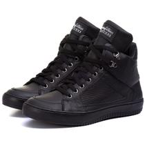 Tênis Unissex Botinha Cano Alto Treino E Academia De Couro