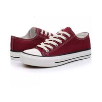 Tênis Urban Casual Canvas para Homens Borgonha/Branco