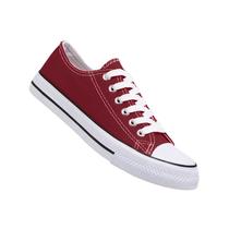 Tênis Urban Unissex Casual Canvas - Borgonha e Branco