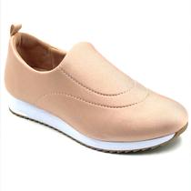 Tênis Usaflex Casual Tecido Nude 9103