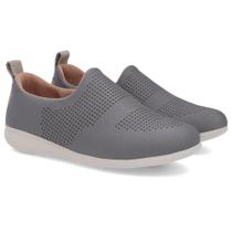 Tenis usaflex elastano slip on laser ref af0607 feminino