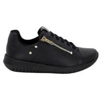 Tenis usaflex elastico preto com ziper