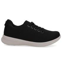 Tênis Usaflex Feminino Casual Preto Tecido Básico UD02009 Cor:PretoTamanho:38Gênero:Mulher