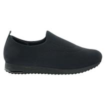 Tênis Usaflex Feminino Elastano Calce Fácil UD2100 Preto