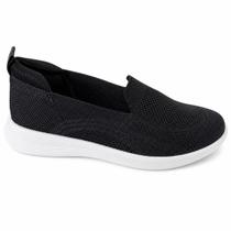 Tenis Usaflex Ortopédico Slip On Tecido Tricot Macio AN03007 Cor:PretoTamanho:34