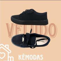 Tênis Vanessa Fashion Nobuck Sola Reta Super Confortável