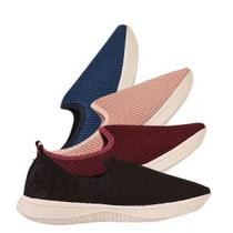 Tenis Varias Cores Moda Fem Macio Confort Slip On