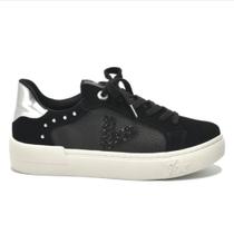 Tenis Via Marte 122-005-03 Preto/Preto/Prata TAMANHO:34COR:PRETO