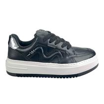 Tênis Via Marte 306-002-01 Casual Napa Conforto e Estilo Cor:Pretotamanho:34