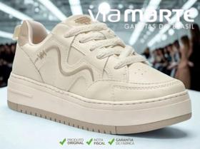 Tenis via marte 306002 flatform casual novo original maravilhoso