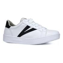Tênis Via Marte Casual Conforto Feminino Branco Preto