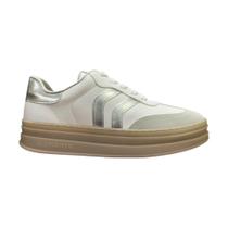 Tênis Via Marte Casual Feminino 156001 Branco + Prata Tênis Via Marte Casual Feminino 156001 Branco + Prata