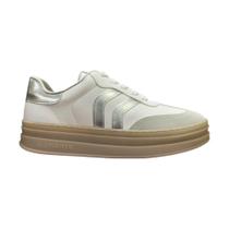 Tênis Via Marte Casual Feminino 156001 Branco + Prata