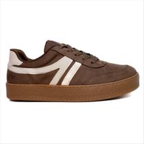 Tênis Via Marte Casual Feminino Marrom Sela Moderno, Confortável e Ideal para Uso Diário Tênis Via Marte Casual Feminino Marrom Sela Moderno, Confortável e Ideal para Uso Diário