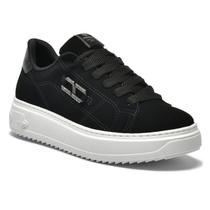 Tênis Via Marte Casual Feminino Nobuck Preto